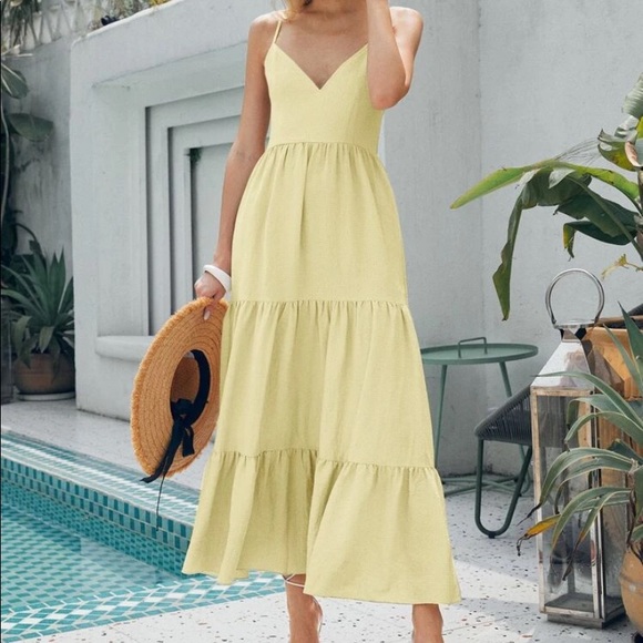 Boho ruffle hem cami maxi dress - Picture 7 of 7